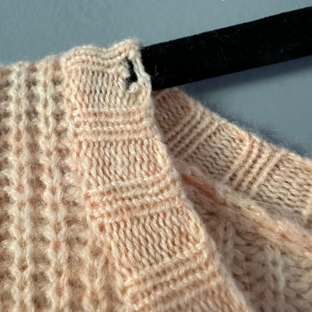 Anthropologie Moth‎ 100% Cashmere Peach Orange Bell Sleeve Knit Sweater XS - Picture 6 of 10